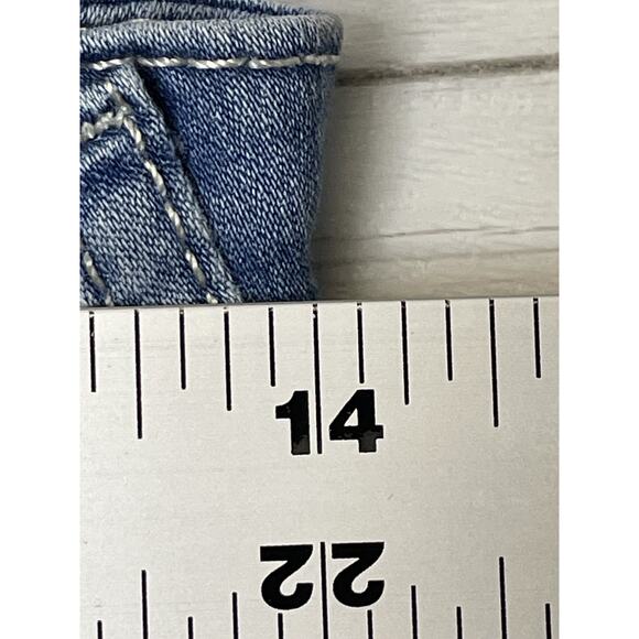 WallFlower Jeans Womens 3 Skinny Stretch Denim Double Button Mid Rise Y2K - Picture 6 of 15